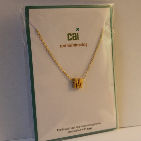 Dainty Gold “M” Necklace - Picture 4 of 4